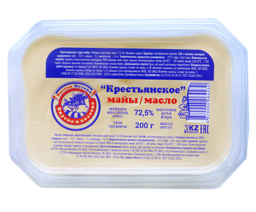 Масло сливочное «Крестьянское» 72,5% - Корпорация «Восток-Молоко»